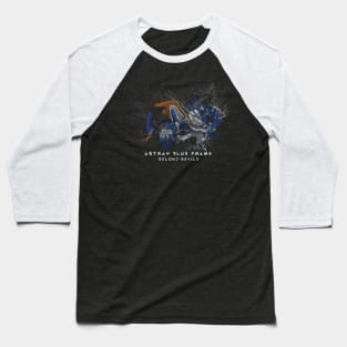 Astray Blue on Scribble Baseball T-Shirt